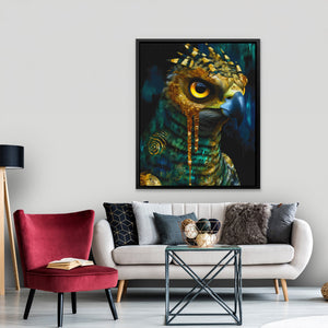 Owl's Amber Oracle - Luxury Wall Art