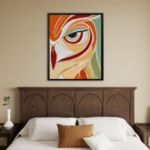 Owl's Ember Eye - Luxury Wall Art