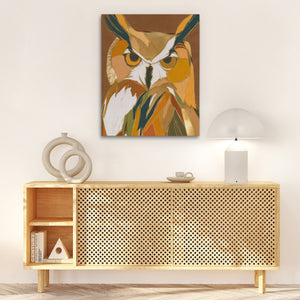 Owl's Ember Watch - Luxury Wall Art