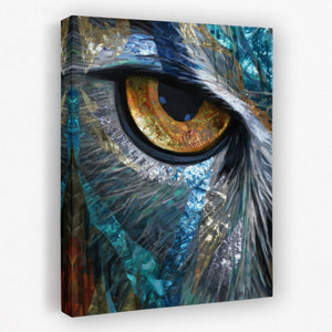 Owl's Sapphire Watch - Luxury Wall Art