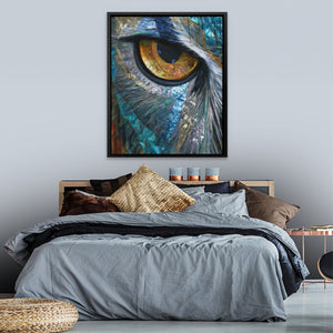 Owl's Sapphire Watch - Luxury Wall Art