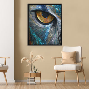 Owl's Sapphire Watch - Luxury Wall Art