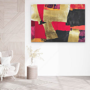 Pagoda’s Tranquility - Large Abstract Canvas Print