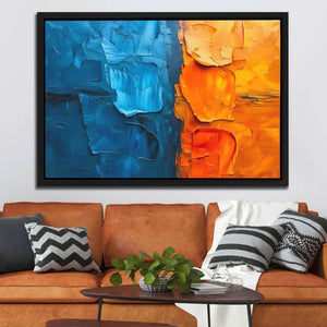 Paint Chunks - Blue Canvas Print