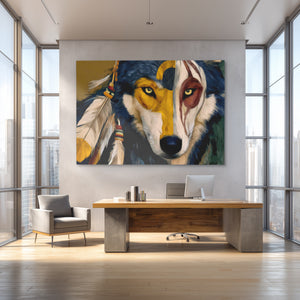 Painted Wolf Ceremony - Luxury Wall Art