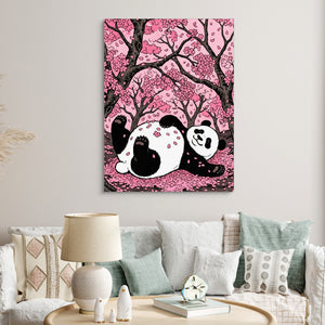 Panda Cherry Bloom โ panda cherry bloom sq clock bed 1port flush print