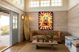 Panda Enlightened Radiance โ panda enlightened radiance living room with couch 3 1port framed black