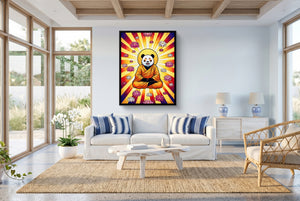 Panda Enlightened Radiance โ panda enlightened radiance living room with windows 1port framed black