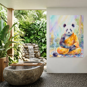 Panda Medidative Thought — Panda Medidative Thought Outdoor Bathroom Port 319