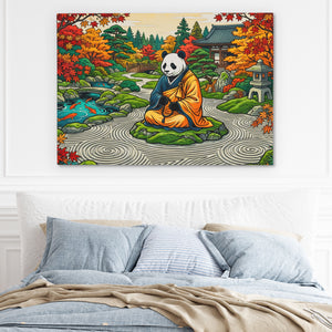 Panda Meditation Garden — Panda Meditation Garden Light Blue Bed 213