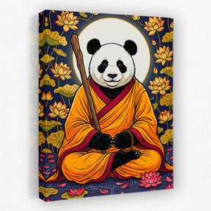 Panda Monk Meditation — Panda Monk Meditation Portrait Side View Mirror 172