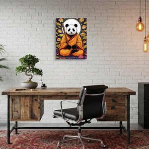 Panda Monk Meditation — panda monk meditation sq bonsai office 1port flush print