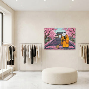 Panda Monk Sweeping — Panda Monk Sweeping Clothing Store Land 102