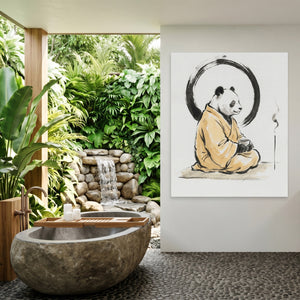 Panda Morning Prayer — Panda Morning Prayer Outdoor Bathroom Port 139