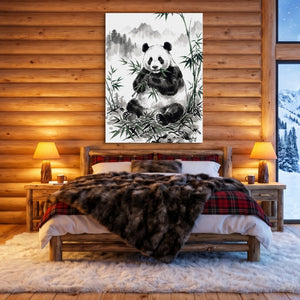 Panda's Feast โ panda's feast sq cozy cabin 1port flush print