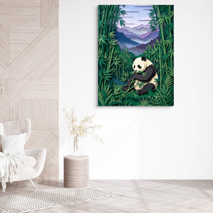Panda Sanctuary โ panda sanctuary sq white chair wall 1port flush print