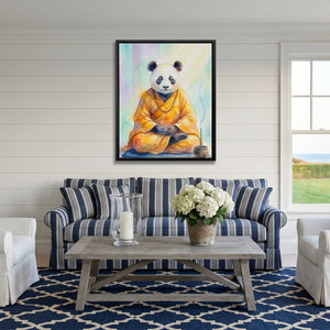 Panda Zen Meditation — Panda Zen Meditation Striped Couch Port 311