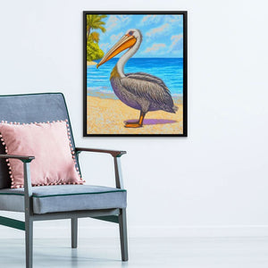 Paradise Pelican - Large Canvas Print