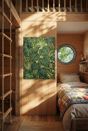 Parrot Golden Jungle โ parrot golden jungle p bedroom with loft area 1port flush print