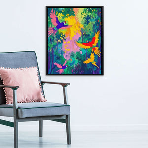 Parrot Jungle Symphony - Luxury Wall Art