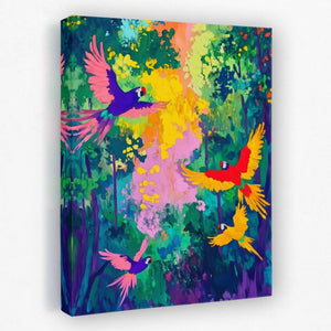 Parrot Jungle Symphony - Luxury Wall Art