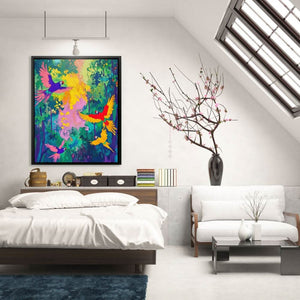 Parrot Jungle Symphony - Luxury Wall Art