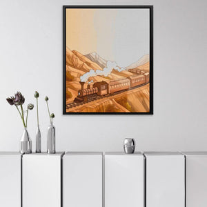 Passenger Train - Large Modern Canvas Print