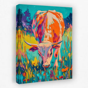 Pastel Fields Cow - Luxury Wall Art