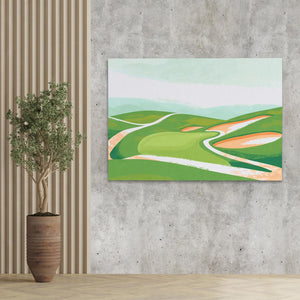 Pastel Golf Course - Luxury Wall Art