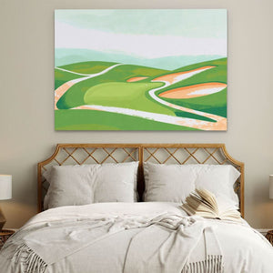 Pastel Golf Course - Golf Art