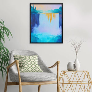 Pastel Mist of Niagara - Wall Art in Black Frame