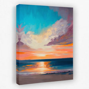 Pastel Sunset - Ocean Canvas Wall Art