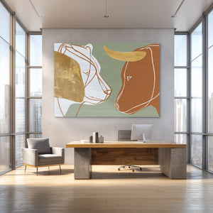 Pastoral Golden Duo - Luxury Wall Art