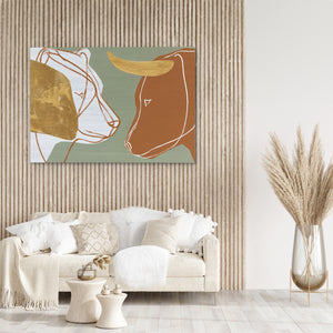 Pastoral Golden Duo - Luxury Wall Art