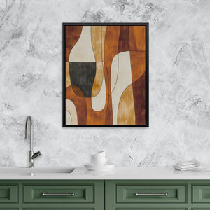 Patterns of Browns - Minimalist Brown Canvas Wall Art