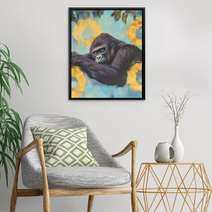 Peaceful Primate Nap - Luxury Wall Art