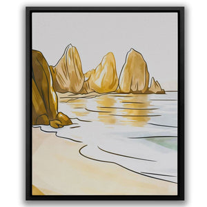 Peaceful Shoreline View - Oversized Beach Canvas Wall Art
