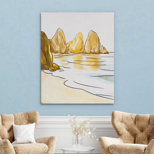 Peaceful Shoreline View - Large Contemporary Canvas Print
