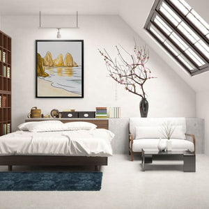 Peaceful Shoreline View - Beach Art for Bathroom