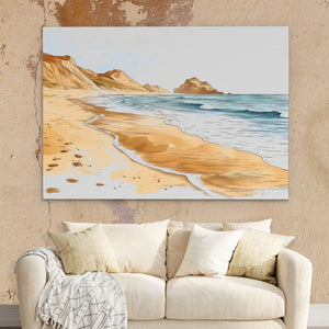 Peaceful Silence - Earth Tones Wall Art for Bathroom