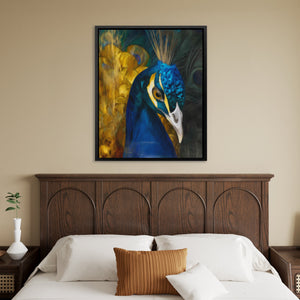 Peacock Azure Glory - Luxury Wall Art