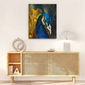 Peacock Azure Glory - Luxury Wall Art