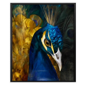 Peacock Azure Glory - Luxury Wall Art