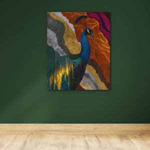 Peacock Color Scatter - Luxury Wall Art