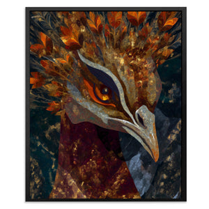 Peacock Feathered Crown - Luxury Wall Art