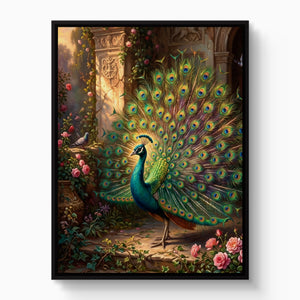Peacock Rose Terrace โ peacock rose terrace white studio framed black