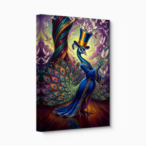 Peacock's Grand Illusion โ peacock's grand illusion angled flush print
