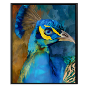 Peacock Sapphire Crown - Luxury Wall Art