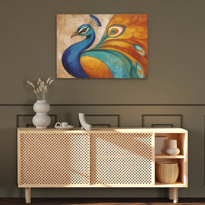 Peacocks Flowing Tapestry - Luxury Wall Art