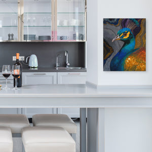 Peacock's Turquoise Dream - Luxury Wall Art